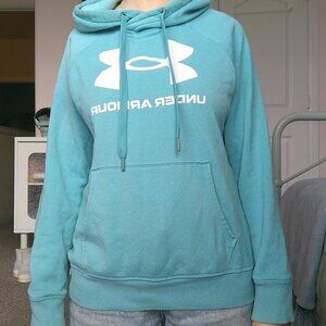 Under Armour teal pullover hoodie Womens athleisure
